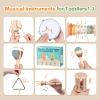 Baby Musical Instruments Set, Montessori Wooden Toys for Toddlers 3+, Neutral Colors Percussion Instruments with Xylophone, Maracas & Tambourine for Kids Preschool Educational and Birthday Gifts view 4
