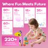 Kids Toys Smart Phone, 3.97" Touchscreen Toddler Phone with 220+ Learning Games, Camera, Parental Control, Educational Phone for Girls Ages 3-9, Birthday view 2
