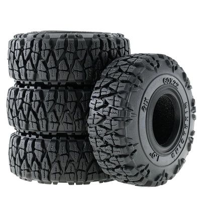 4pcs 60mm 1.0" Soft Rubber Wheel Tire Mud Tire for 1/18 1/24 RC Crawler Car Axial SCX24 Bronco AX24 TRX4M FMS FCX24 Enduro24