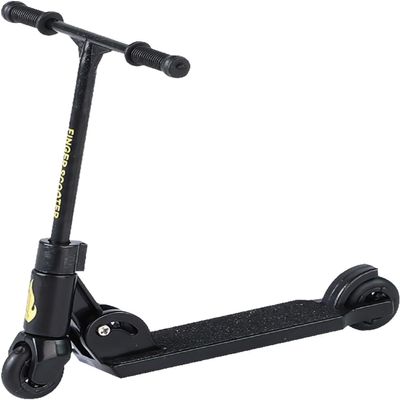 Czhotg Black T Head Finger Scooter, 2-Wheeled Scooter, Foldable with Brake, Finger Board Accessories, Educationa, Non-Slip Fun Finger Skateboards, Finger Boards and Finger Bikes, Decorations