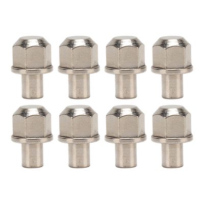8Pcs RC Hex Wheel Hub Nut Universal 12mm Drive Adaptor Extension Column Stainless Steel for Axial SCX10 D90 Redcat GEN8 Silver 14mm