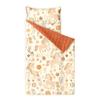 Wake In Cloud - Toddler Nap Mat with Pillow and Minky Fleece Blanket, for Kids Girls in Daycare Preschool Kindergarten, Roll Up Sleeping Bag, Cute Unicorn Floral Botanical, Light Beige, Standard view 1