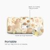 Wake In Cloud - Toddler Nap Mat with Pillow and Minky Fleece Blanket, for Kids Girls in Daycare Preschool Kindergarten, Roll Up Sleeping Bag, Cute Unicorn Floral Botanical, Light Beige, Standard view 3