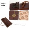 JUMPLAWN Chinese Chess Set Portable Handheld Design Wooden Chess Box Storage Travel Chessboard Kit for Kids and Adults Compact Size for-The-Go Play view 3