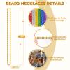 24 PCS Mardi Gras Beads Necklaces, 33 Inch 6 Colors Bead Necklaces Colorful Party Beads for Mardi Gras, St. Patrick's Day, Christmas, Carnival Party Favor view 2
