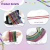 24 PCS Mardi Gras Beads Necklaces, 33 Inch 6 Colors Bead Necklaces Colorful Party Beads for Mardi Gras, St. Patrick's Day, Christmas, Carnival Party Favor view 3