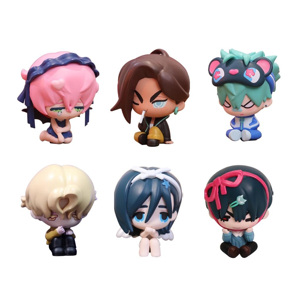6pcs Ivan/Till Figure Set, Mini Anime Ivan Figure SUA Look up Figures Luca Statue Mizi Cake Topper Decoration Collectible Gifts for Fans