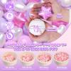 GOGOSO Ball Pit Balls,Plastics Balls for Ball Pit, Stars Hearts Shape for PastelBall for Toddlers Kids, Pear Pink Purple White,500pcs view 2