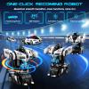 AONEPTR Remote Control Car, One-Click Becoming Robot Transforming Toys Car for Boys, Smooth Deformation, Demo Mode, 360 Rotation, Easy to Use, 2.4GHZ, LED Light, RC Cars for Christmas, Kids, White view 2