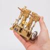 Goekhyrani RW-L2 Mini Steam Engine Model (No Boiler), V4 4-Cylinder Reciprocating Steam Motor for 90150cm Boats, Forward/Reverse Rotation, Educational Engineering Set, RTR Gift for Him view 1