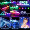 130PCS Glow in the Dark Party Supplies for Kids Adults, Light Up Party Favors with LED Glasses, Headbands, Finger Lights, Glow Sticks, Temporary Tattoos, Neon Face Body Paint for Halloween, Birthdays view 2