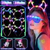 130PCS Glow in the Dark Party Supplies for Kids Adults, Light Up Party Favors with LED Glasses, Headbands, Finger Lights, Glow Sticks, Temporary Tattoos, Neon Face Body Paint for Halloween, Birthdays view 3