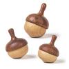 Wooden Spinning Tops Montessori Toy | 3 Pcs Handcrafted Tops for Kids 3+, Smooth & Safe, Gift-Ready | DadCarved view 1
