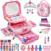 Kids Makeup Sets for Girls 5-8, 68 Pcs Kids Makeup Kit for Girls Non-Toxic Washable Real Cosmetic Set, Play Make Up Kit, Toddlers Birthday Gifts Princess Toys for 3 4 5 6 7 8 9 10 11 12 Year Old view 1