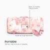 Wake In Cloud - Toddler Nap Mat with Pillow and Minky Fleece Blanket, for Kids Girls in Daycare Preschool Kindergarten, Roll Up Sleeping Bag, Cute Unicorn Floral Botanical, Blush Pink, Standard view 3