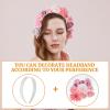 100 Pcs White Plastic Headbands Bulk, 1 Inch Wide No Teeth Plain DIY Hair Bands for Girls & Women, Hair Band Accessories (White,1 Inch Wide) view 3