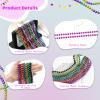 24 PCS Hot Pink Beads Necklaces, 33 Pink Mardi Gras Beads, Round Cancer Beaded Necklace, Party Necklace for Mardi Gras, Christmas, Valentine's Day Party Favors view 3