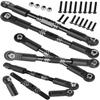 RCarmubWow RC Turnbuckles Camber Links Upgrades Part for 1/10 Slash 4x4(VXL),Rustler 4x4(VXL),Stampede 4x4(VXL),Hoss 4X4 VXL,Jat0 4X4(VXL),Alloy Steering Linkage,Replace #9027#9028#9029,Black