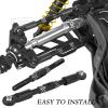 RCarmubWow RC Turnbuckles Camber Links Upgrades Part for 1/10 Slash 4x4(VXL),Rustler 4x4(VXL),Stampede 4x4(VXL),Hoss 4X4 VXL,Jat0 4X4(VXL),Alloy Steering Linkage,Replace #9027#9028#9029,Black view 3