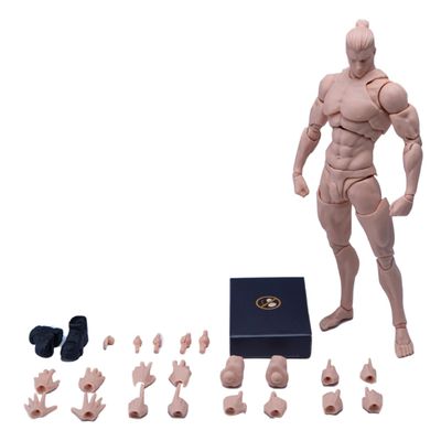 1/12 Scale Male Action Figure,6inch Super Flexible Muscular Strong Male Figure Miniature Figure Body Doll Collection (Yellow Skin)