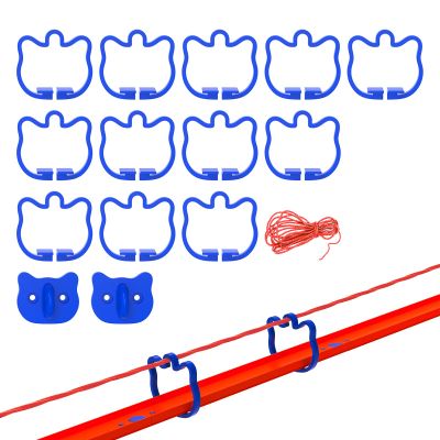 [12 Pack] K TOMOTO Suspension Bridge Compatible with Hot Wheels, Rope, Wall Connectors Included, Upgrade Edition (Blue)