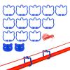 [12 Pack] K TOMOTO Suspension Bridge Compatible with Hot Wheels, Rope, Wall Connectors Included, Upgrade Edition (Blue) view 1