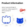 [12 Pack] K TOMOTO Suspension Bridge Compatible with Hot Wheels, Rope, Wall Connectors Included, Upgrade Edition (Blue) view 2