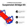 [12 Pack] K TOMOTO Suspension Bridge Compatible with Hot Wheels, Rope, Wall Connectors Included, Upgrade Edition (Blue) view 3