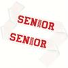 10Pcs White Senior 2026 Satin Sashes with Red Glitter Letters- 2026 Graduation Celebrations Sashes - Senior Cheer Sash - Cheerleader Sash - Class Competition Sashes view 2