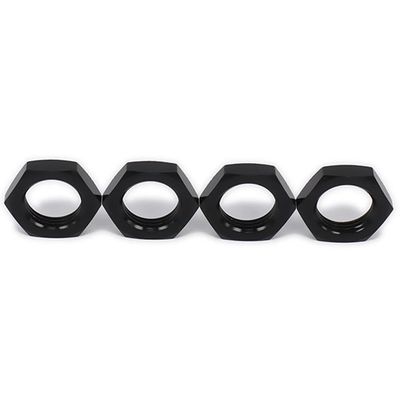 4Pcs #7758 Aluminium 17mm Wheel Hex Nuts Mount Splined Serrated Metal for RC Car 1/5 Traxxas X-MAXX 77086-4 E-Revo 2.0 VXL(4pcs Black)