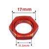 4Pcs #7758 Aluminium 17mm Wheel Hex Nuts Mount Splined Serrated Metal for RC Car 1/5 Traxxas X-MAXX 77086-4 E-Revo 2.0 VXL(4pcs Black) view 3