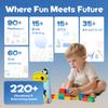 Kids Smart Phone, Educational Kids Toys Phone with 220+ Games, 3.97" Touchscreen, 5MP Camera, Parental Control, Learning Toddler Phone for Boys Ages 3-9 view 2