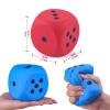 Anboor 2 Pcs Large Foam Dice for Adults Kids - 3.54" Jumbo Big Dados Giant Soft Fun, Colorful Dice for Game Nights & Classroom Activities (Blue & Red) view 2