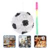 JOINPAYA 2Pcs Soccer Ball Pinata, Sports Ball Pinata with Stick, Soccer Birthday Decorations, 8.26 Inch, Multi, Paper view 4