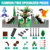 2000 Pieces Building Bricks, Building Bulks Blocks with 1 Packs 24x24 Studs Sticky Plates,400PCS Flowers and Tree/Grassland, Creative Toy Blocks Compatible with All Major Brands 14 Shape/18 Color view 4