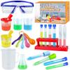 24PCS Educational Lab Science Experiments Early Learning Kit for Boys and Girls with Many Tools Droppers Plastic Test Tubes with Caps Lab Science Supplies Test view 1