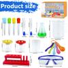 24PCS Educational Lab Science Experiments Early Learning Kit for Boys and Girls with Many Tools Droppers Plastic Test Tubes with Caps Lab Science Supplies Test view 2