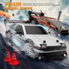 Hanll 1:24 Scale RC Drift Car  4WD High Speed 30km/h Remote Control Racing Car with LED Lights and Drift Tires for Adults & Hobbyists(Red/8604) view 2