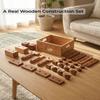 DadCarved Wooden Tool Set for Kids 3+ | Solid Wood Construction Toy with Screws and Nuts, 32-Piece Building Set with Storage Box view 2