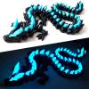 Dak Haan 24" Large 3D Printed Dragon Glow in The Dark,Flexible Articulated Crystal Dragon Fidget Toy,Cool Big Dragon Toy,Huge 3D Printed Dragon Gift for Girls Boys Kids Age 3-5 4-7 8-12 Years Old view 1