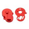 JGGZONE Aluminum Alloy Motor Mount Plate Fixed Bracket & Rear Main Gear Cover for 1:24 Losi Micro-B 2WD Buggy / 1:28 Losi Micro-T 2S 2WD RTR Stadium Truck Upgrade Replace Part (Red) view 1
