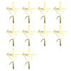 10pcs Shatterproof Gold Crossed Insert Doves Cake Toppers Decoration For Spiritual Occasion And Gatherings view 1