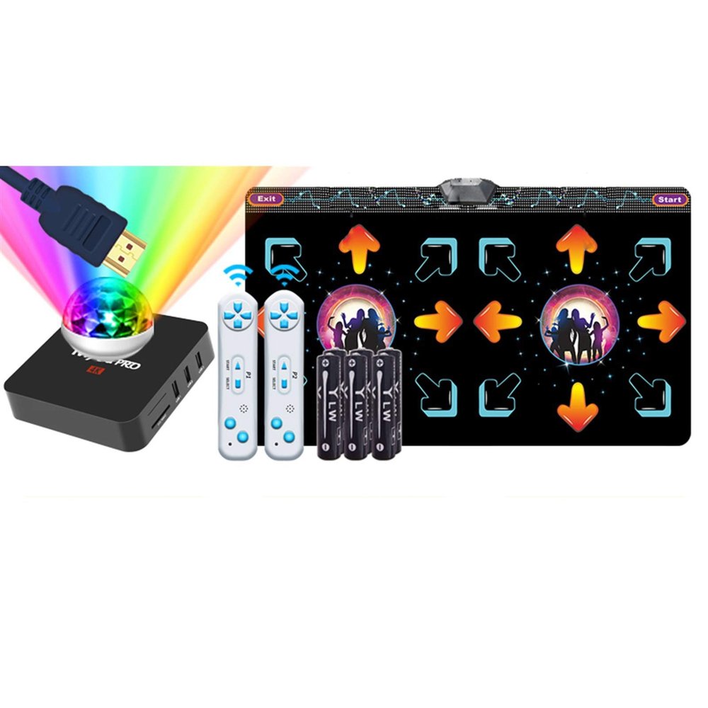 HYUWANGYU Somatosensory Dance Machine, Dancing Mat Computer TV Dual-use Interface Dancing Machine Home (Color : Wired) (New Upgrade E 30mm)