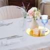 10 Pcs 9.8 Inch Acrylic Round Mirrors for Tables Centerpieces Circle Mirrors Candle Plates for Wall Wedding Table Centerpieces (Gold) view 4