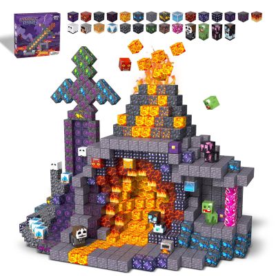 200PCS Magnetic Building Blocks for Kids, STEM Educational Magnet Stacking Toys for Age 3-5 4-8 8-12, Sensory Play Montessori Toys for Boys and Girls, Creative Construction Gift Ideas for Children