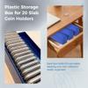 3-Pack Coin Slab Storage Cases, 20-Slot Plastic Coin Holder Organizers, Compatible with NGC, Pcgs, Pmg for 60 Coin Slabs, Boxes Only view 2
