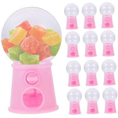 Hbbgdiy Mini Gumball Machine 12Pcs Creative Light Bulb Shape 1.6x2.8in Mini Candy Dispenser Piggy Bank Desktop Bubble Gum Machine Toys for Home Party Favor.
