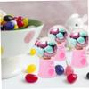 Hbbgdiy Mini Gumball Machine 12Pcs Creative Light Bulb Shape 1.6x2.8in Mini Candy Dispenser Piggy Bank Desktop Bubble Gum Machine Toys for Home Party Favor. view 2