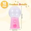 Hbbgdiy Mini Gumball Machine 12Pcs Creative Light Bulb Shape 1.6x2.8in Mini Candy Dispenser Piggy Bank Desktop Bubble Gum Machine Toys for Home Party Favor. view 3