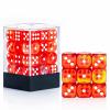 36 of Pack 12MM 6 Sided MINI Dice Set,Two Colours Glitter D6 Game Dice Set, 6 Sided Standard Dices for Yahtzee, Bunco or Teaching Math,with Portable Plastic Box(Orange Red) view 1